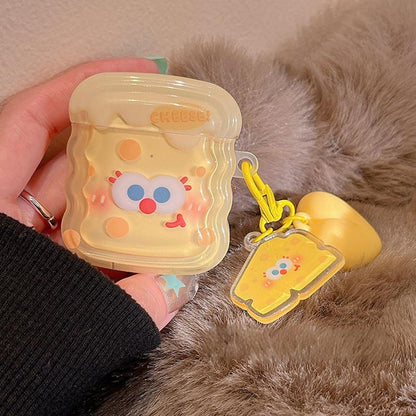 Cute Cartoon Cheese Design AirPods Case with Adorable Charm