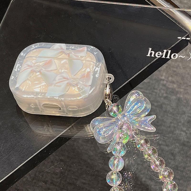 Pearl Gradient AirPods Case with Cute Lanyard