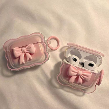 Cute Pink Bow AirPods Case