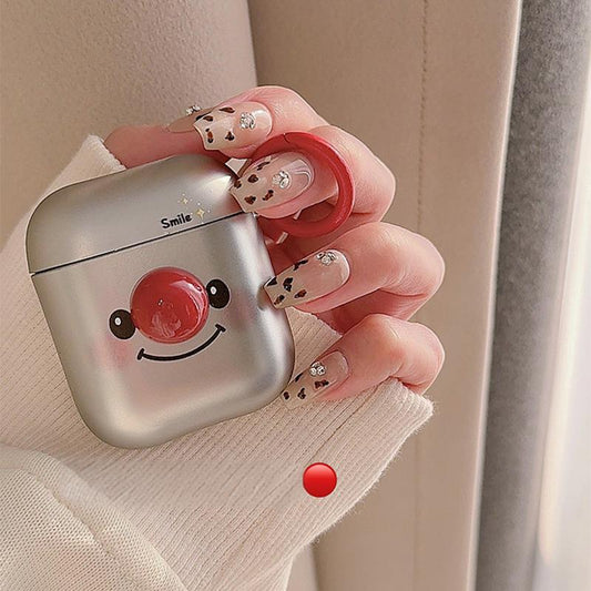 Silver Metallic Clown AirPods Case