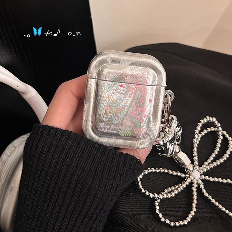 Electroplated Colorful Butterfly Design AirPods Case