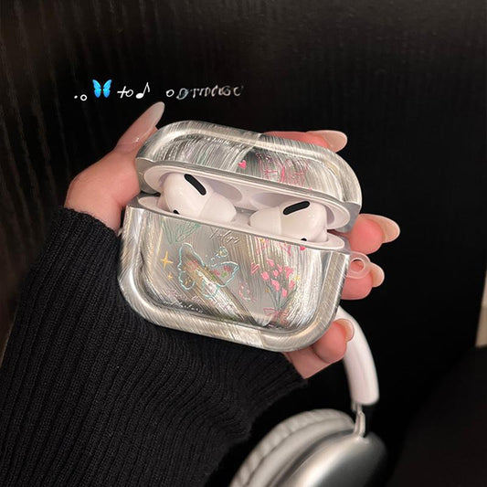 Electroplated Colorful Butterfly Design AirPods Case